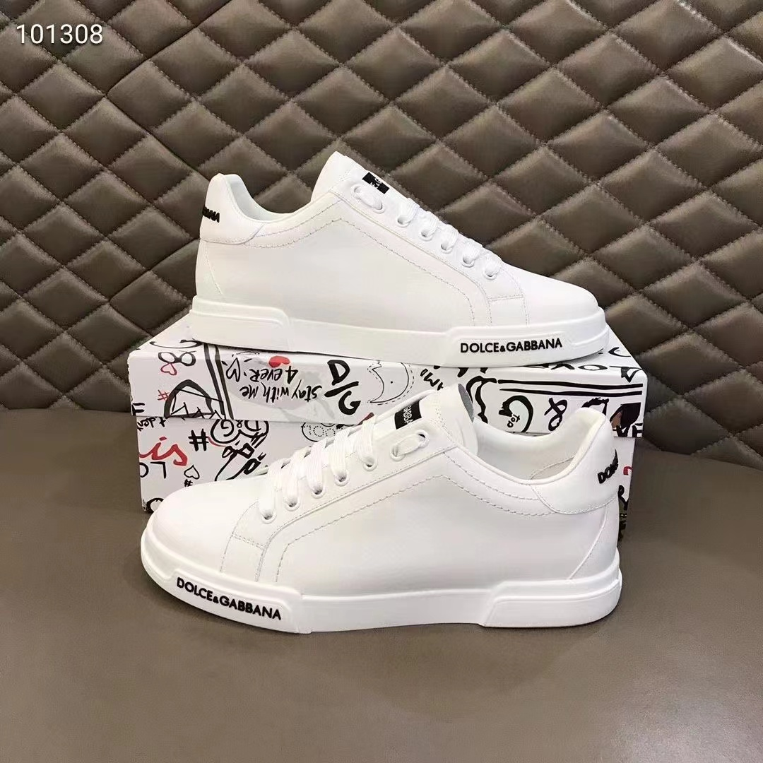 Dolce & Gabbana Calfskin Nappa Portofino Sneakers