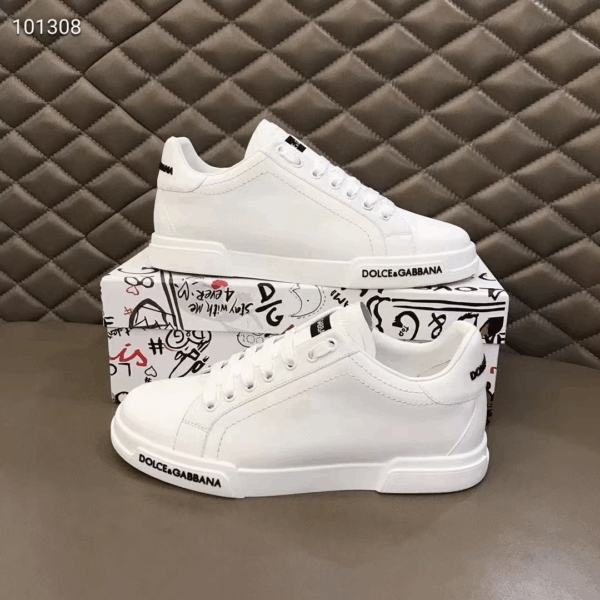 Dolce & Gabbana Calfskin Nappa Portofino Sneakers