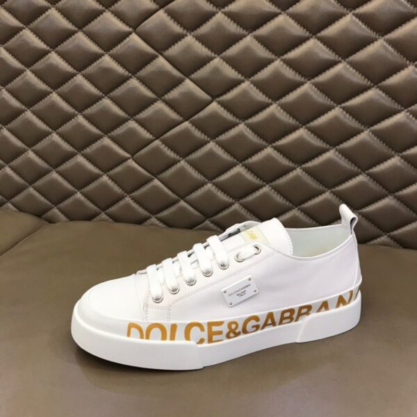 Dolce & Gabbana Calfskin Portofino Light Sneakers With Logo-detailed Plate And Logo Print EU 38 - EU 44 - Image 4
