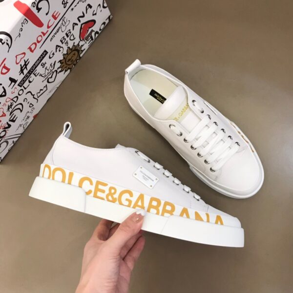 Dolce & Gabbana Calfskin Portofino Light Sneakers With Logo-detailed Plate And Logo Print EU 38 - EU 44