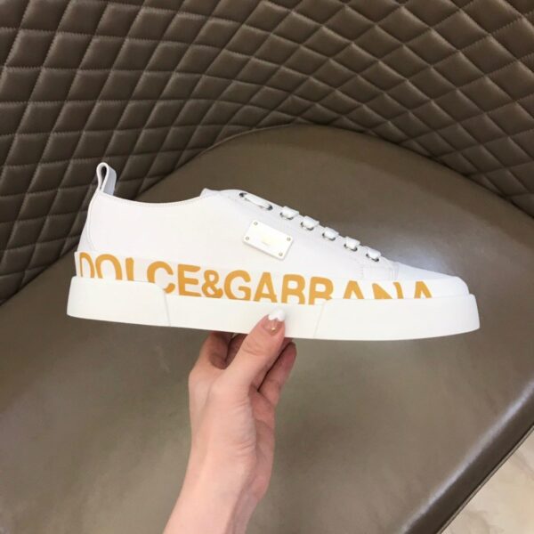Dolce & Gabbana Calfskin Portofino Light Sneakers With Logo-detailed Plate And Logo Print EU 38 - EU 44 - Image 5