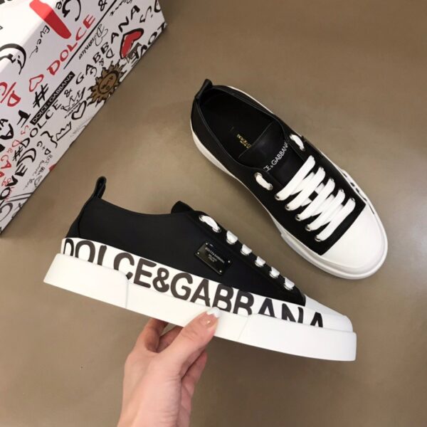 Dolce & Gabbana Calfskin Portofino Light Sneakers With Logo-detailed Plate And Logo Print EU 38 - EU 44