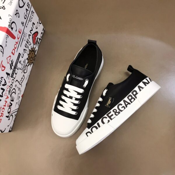 Dolce & Gabbana Calfskin Portofino Light Sneakers With Logo-detailed Plate And Logo Print EU 38 - EU 44 - Image 3