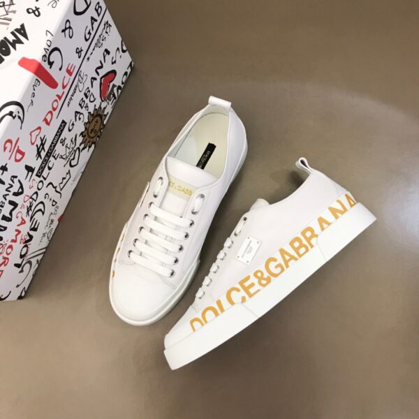 Dolce & Gabbana Calfskin Portofino Light Sneakers With Logo-detailed Plate And Logo Print EU 38 - EU 44 - Image 3