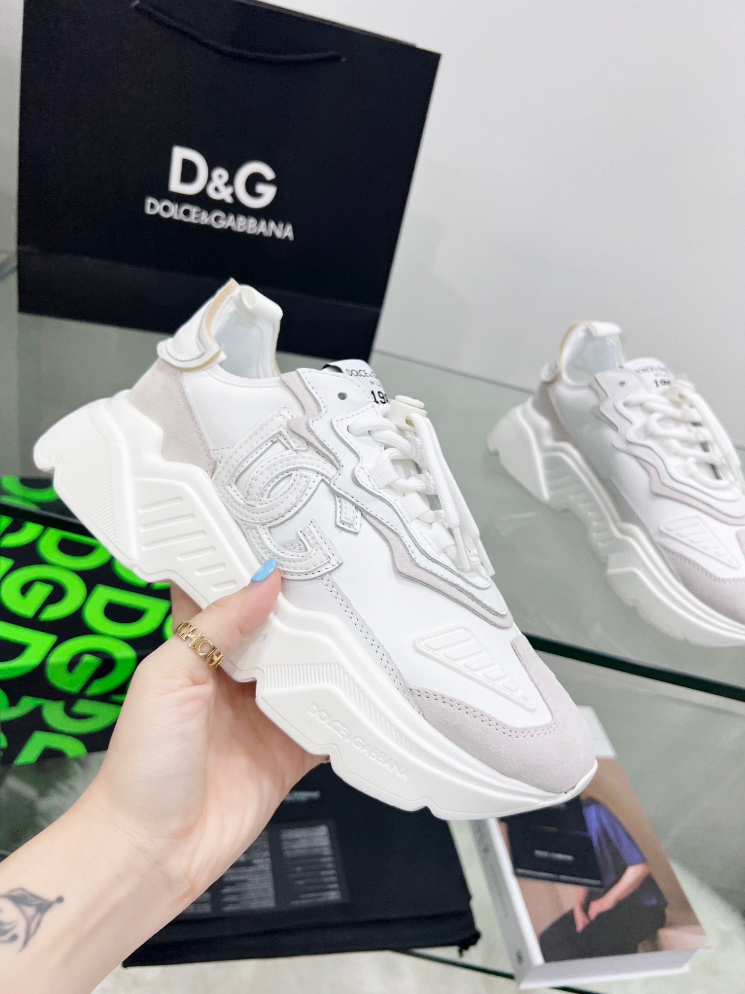 Dolce & Gabbana Mixed-materials Daymaster Sneakers For Men Women EU 38 - EU 44