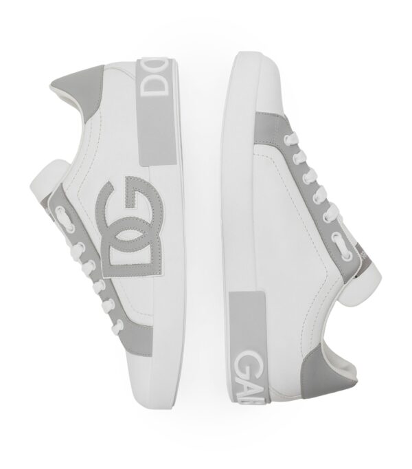 Dolce & Gabbana Portofino White/Grey Leather Trainer EU 38 - EU 45 - Image 3