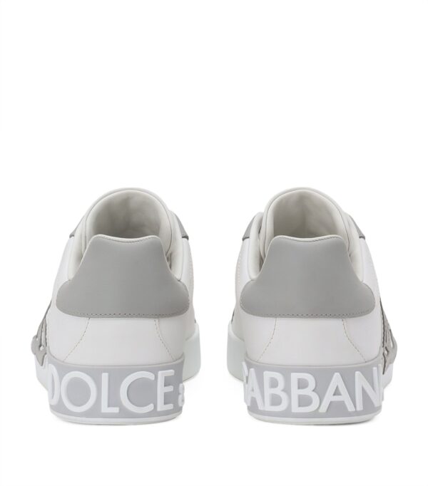 Dolce & Gabbana Portofino White/Grey Leather Trainer EU 38 - EU 45 - Image 2