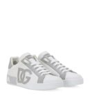 Dolce & Gabbana Portofino White/Grey Leather Trainer EU 38 - EU 45