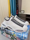 Dolce & Gabbana White Stretch Mesh Wave Sneakers For Men Women EU 38 - EU 44