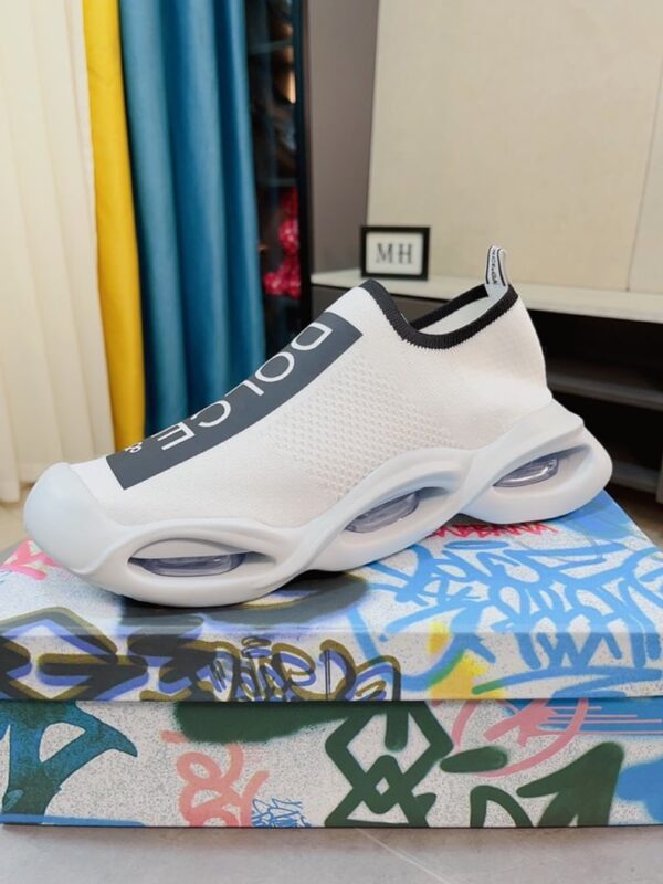 Dolce & Gabbana White Stretch Mesh Wave Sneakers For Men Women EU 38 - EU 44 - Image 2