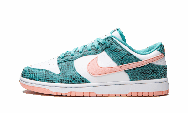Dunk Low "Snakeskin Washed Teal Bleached Coral" - Image 8