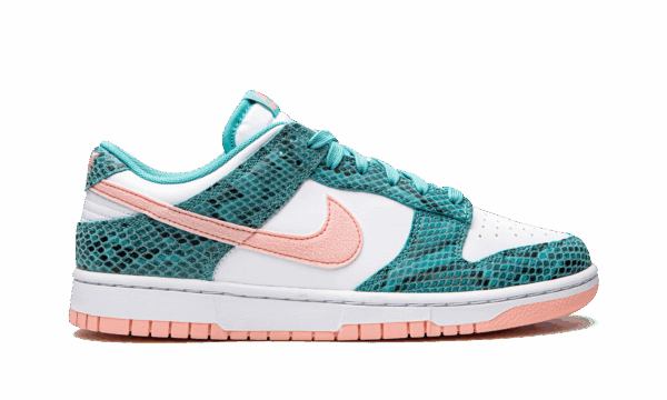 Dunk Low "Snakeskin Washed Teal Bleached Coral" - Image 6
