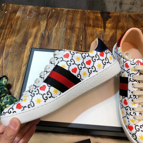 Gucci Ace Chinese Valentine's Day Sneakers 429446Spring/Summer 2020 Collection White Women Shoes - Image 6