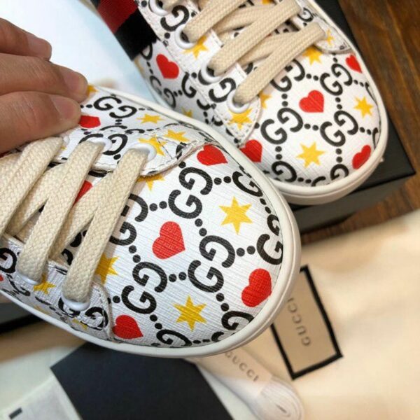 Gucci Ace Chinese Valentine's Day Sneakers 429446Spring/Summer 2020 Collection White Women Shoes - Image 7