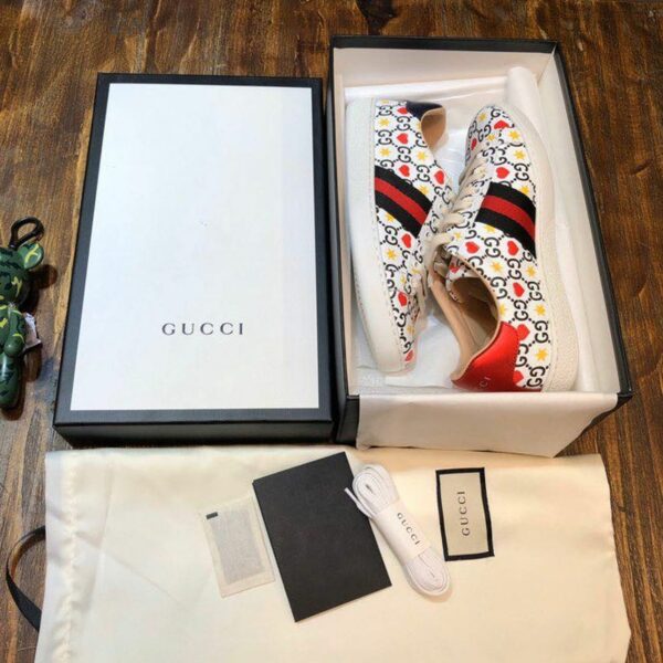Gucci Ace Chinese Valentine's Day Sneakers 429446Spring/Summer 2020 Collection White Women Shoes - Image 4