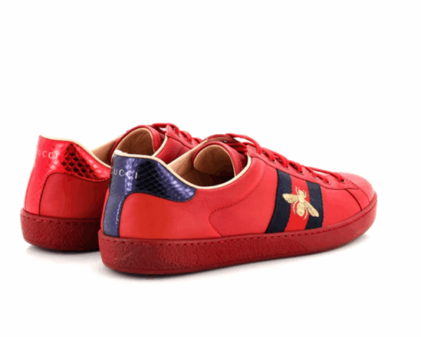 Gucci Ace Embroidered Bee Shoes (M) - Image 2