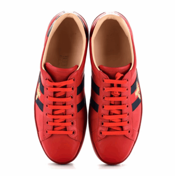 Gucci Ace Embroidered Bee Shoes (M) - Image 3