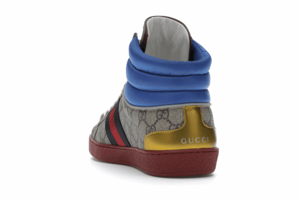Gucci Ace GG High Top Beige Ebony Shoes (M) - Image 2