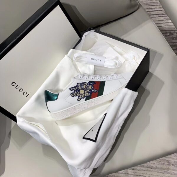 Gucci Ace Sneaker Three Little PigsChinese New Year Spring/Summer Collection White Women Shoes - Image 5
