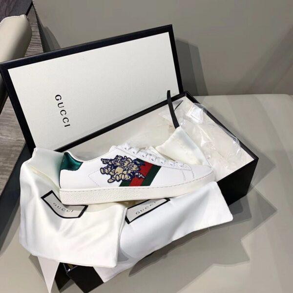 Gucci Ace Sneaker Three Little PigsChinese New Year Spring/Summer Collection White Women Shoes - Image 4