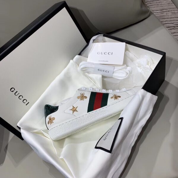 Gucci Ace Sneaker with Bees and StarsSpring/Summer Collection White Women Shoes - Image 5