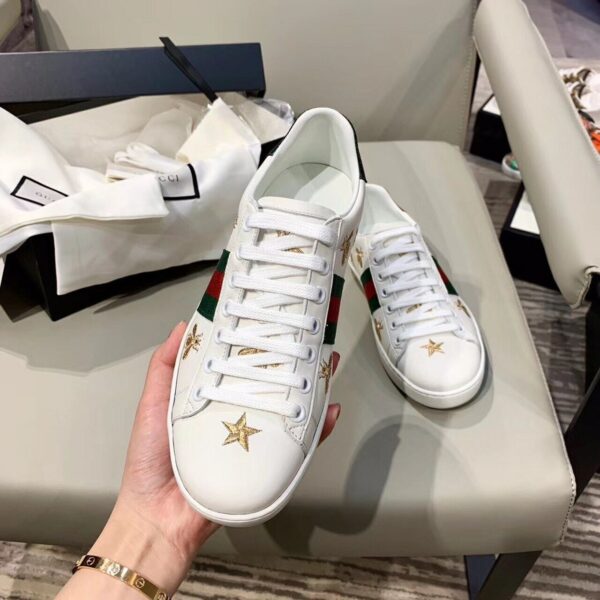 Gucci Ace Sneaker with Bees and StarsSpring/Summer Collection White Women Shoes - Image 2