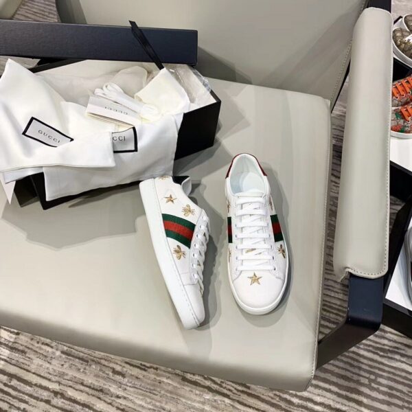 Gucci Ace Sneaker with Bees and StarsSpring/Summer Collection White Women Shoes - Image 4