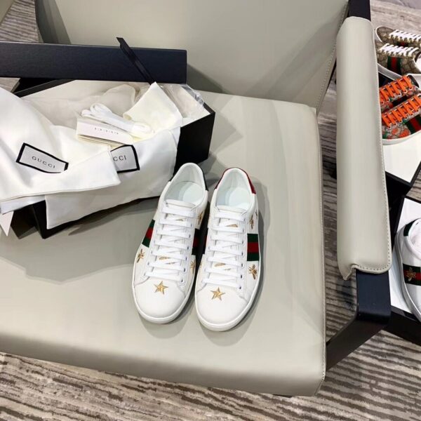 Gucci Ace Sneaker with Bees and StarsSpring/Summer Collection White Women Shoes - Image 6