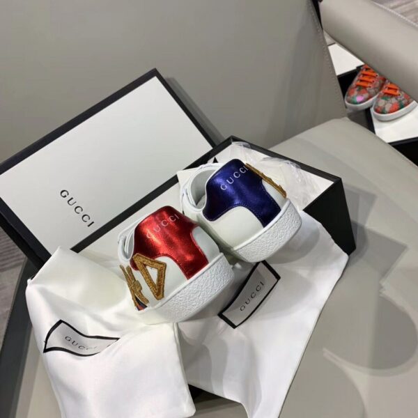 Gucci Ace Sneaker with Loved EmbroiderySpring/Summer Collection White Women Shoes - Image 7