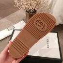 Gucci Angelina GG Logo Canvas Flatform Slide Sandals Spring/Summer Collection Red Women Shoes