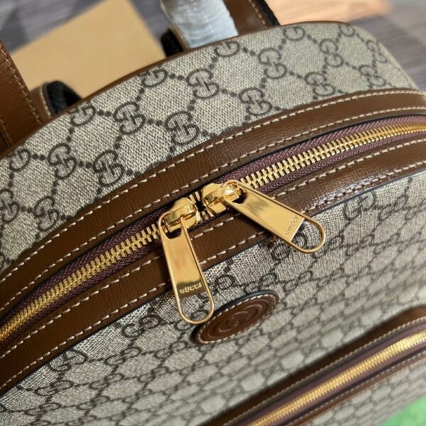 Gucci Backpack With Interlocking G Beige And Ebony GG Canvas 704017 - Image 6