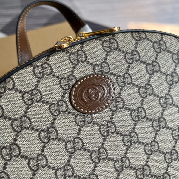 Gucci Backpack With Interlocking G Beige And Ebony GG Canvas 704017 - Image 7