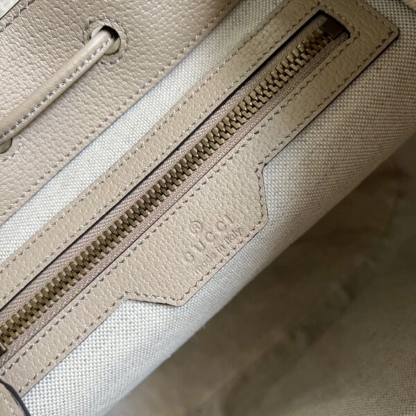 Gucci Backpack With Interlocking G Beige And White Canvas 674147 - Image 9
