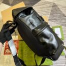 Gucci Backpack With Tonal Double G Black Leather 725657