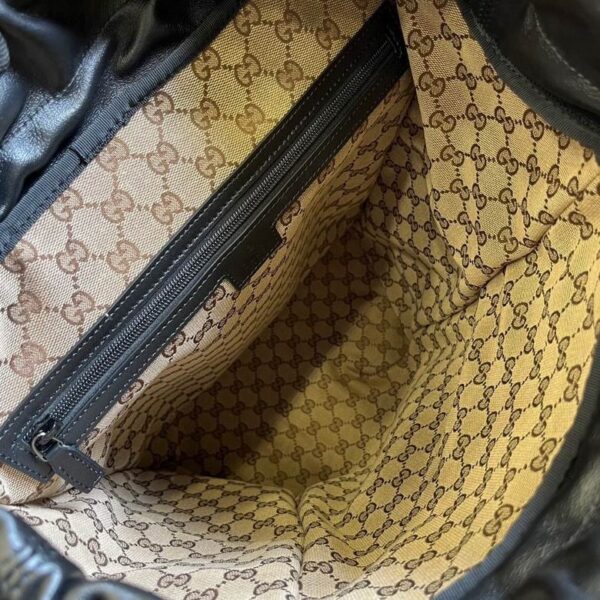 Gucci Backpack With Tonal Double G Black Leather 725657 - Image 10