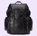 Gucci Backpack With Tonal Double G Black Leather 725657