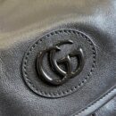 Gucci Backpack With Tonal Double G Black Leather 725657