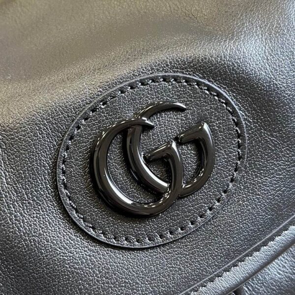 Gucci Backpack With Tonal Double G Black Leather 725657 - Image 6