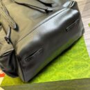 Gucci Backpack With Tonal Double G Black Leather 725657