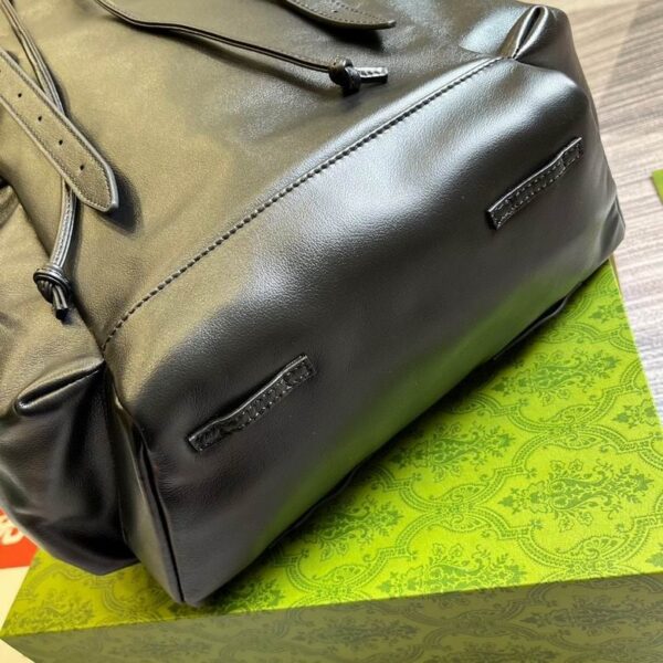 Gucci Backpack With Tonal Double G Black Leather 725657 - Image 7