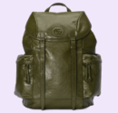 Gucci Backpack With Tonal Double G Forest Green Leather 725657