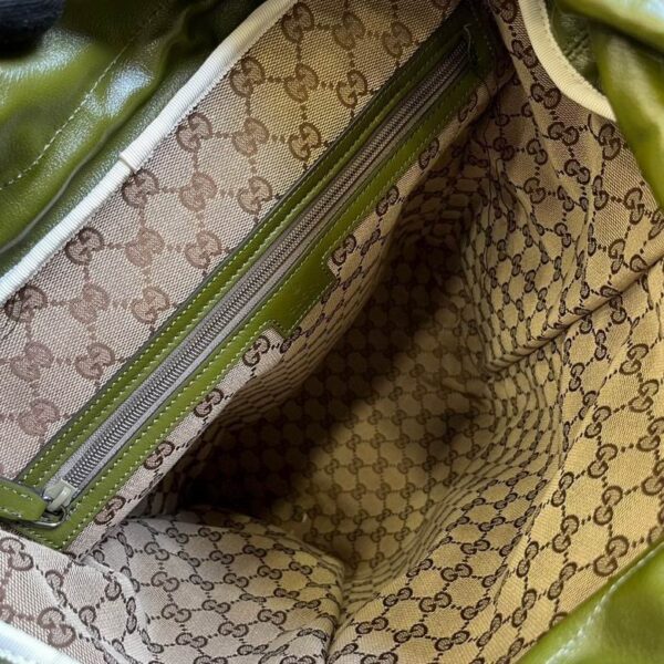 Gucci Backpack With Tonal Double G Forest Green Leather 725657 - Image 10