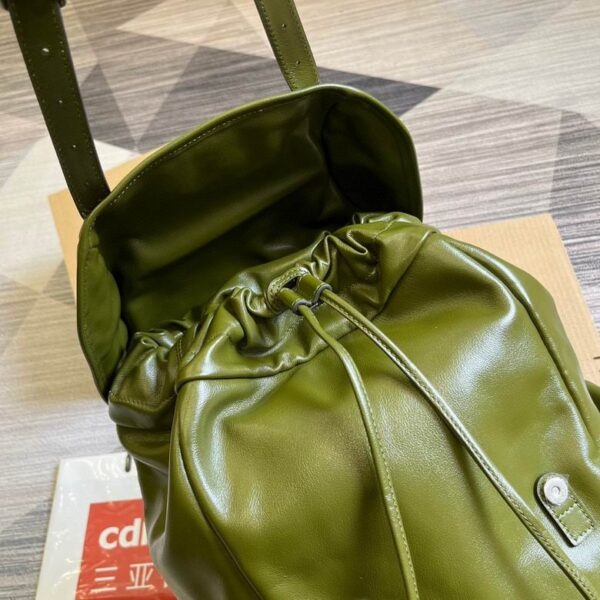 Gucci Backpack With Tonal Double G Forest Green Leather 725657 - Image 9