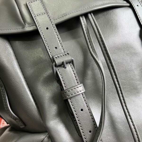 Gucci Backpack With Tonal Double G Grey Leather 725657 - Image 6