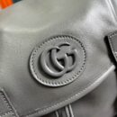 Gucci Backpack With Tonal Double G Grey Leather 725657