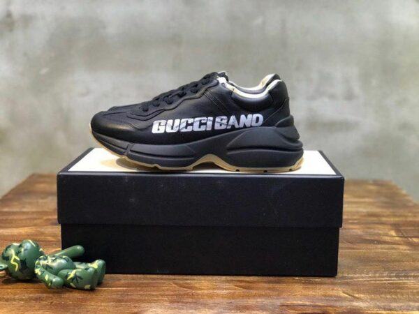 Gucci Band Rhyton Dad Sneakers 619896Spring/Summer 2020 Collection, Black Women Shoes