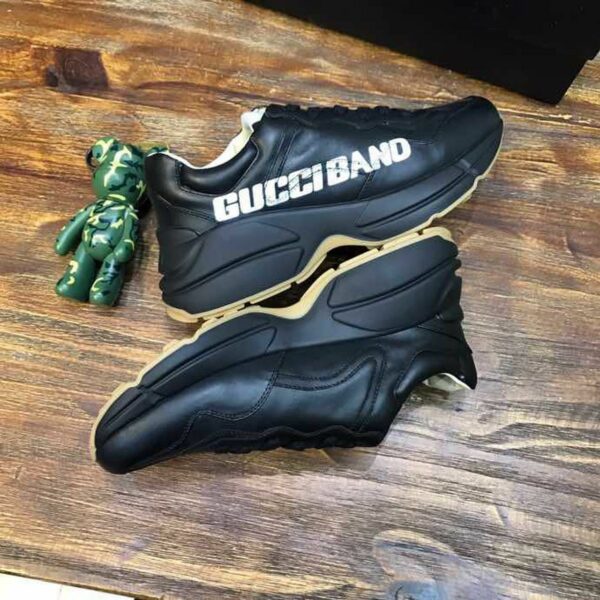 Gucci Band Rhyton Dad Sneakers 619896Spring/Summer 2020 Collection, Black Women Shoes - Image 3