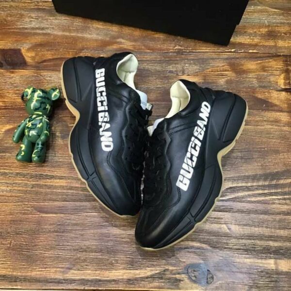 Gucci Band Rhyton Dad Sneakers 619896Spring/Summer 2020 Collection, Black Women Shoes - Image 4