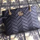 Gucci Black GG Marmont Matelasse Medium Tote