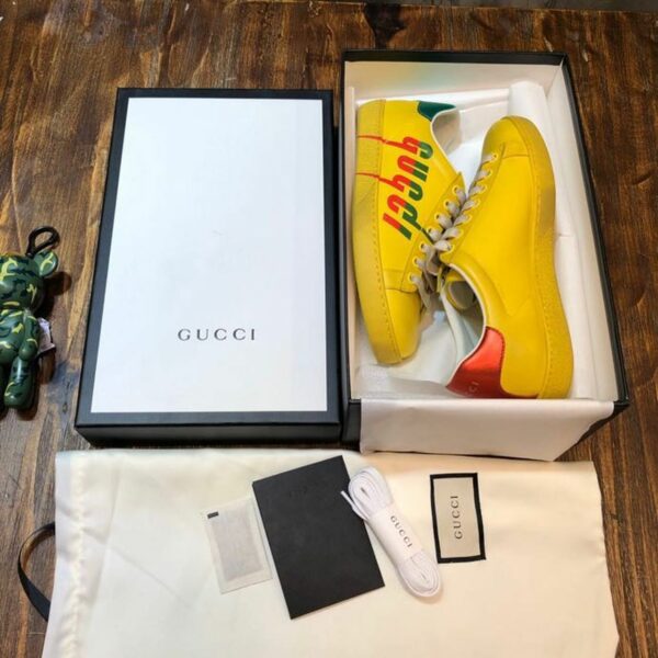Gucci Blade Ace Sneakers 610086Spring/Summer 2020 Collection, Yellow Women Shoes - Image 5